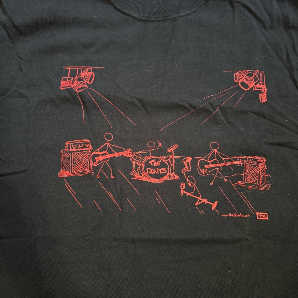 Vintage Black The Donts Rick band Heavyweight Cotton Shirt
